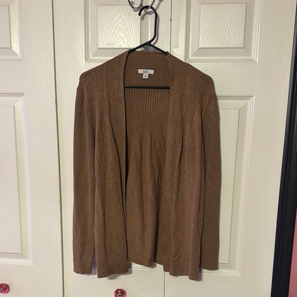 Croft & Barrow Women’s Tan Open Front Cardigan